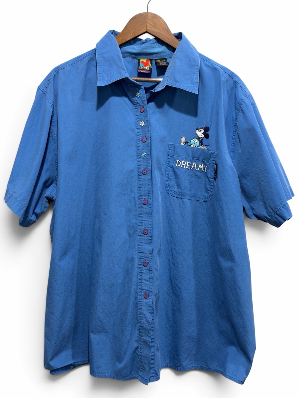 Vintage Mickey Unlimited Dreamy Pocket Shirt Disney 22W 24W